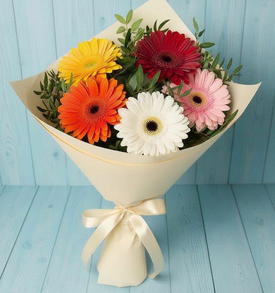 Букет цветов из: Герберы в Борки Новгородская область