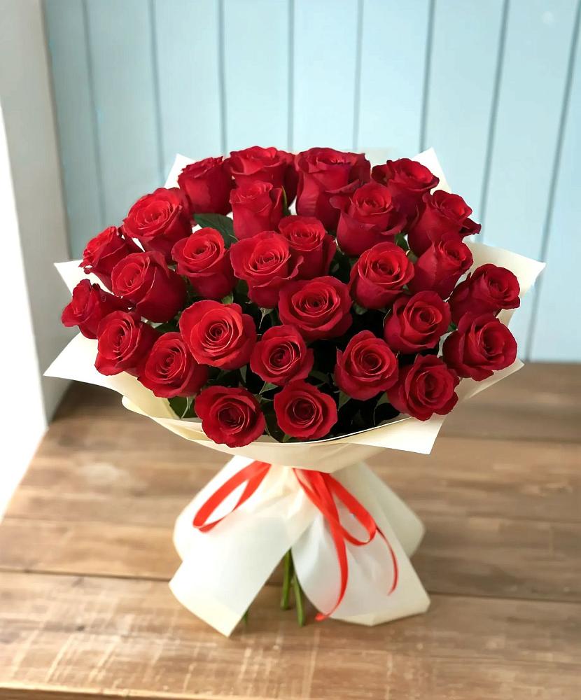 Букет 29 Красных роз в Борки Новгородская область