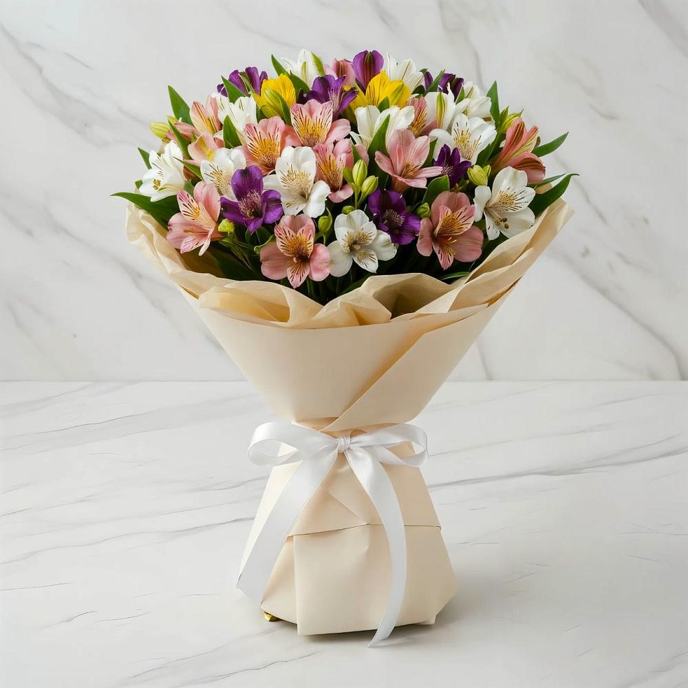 Букет цветов из: Альстромерии в Борки Новгородская область