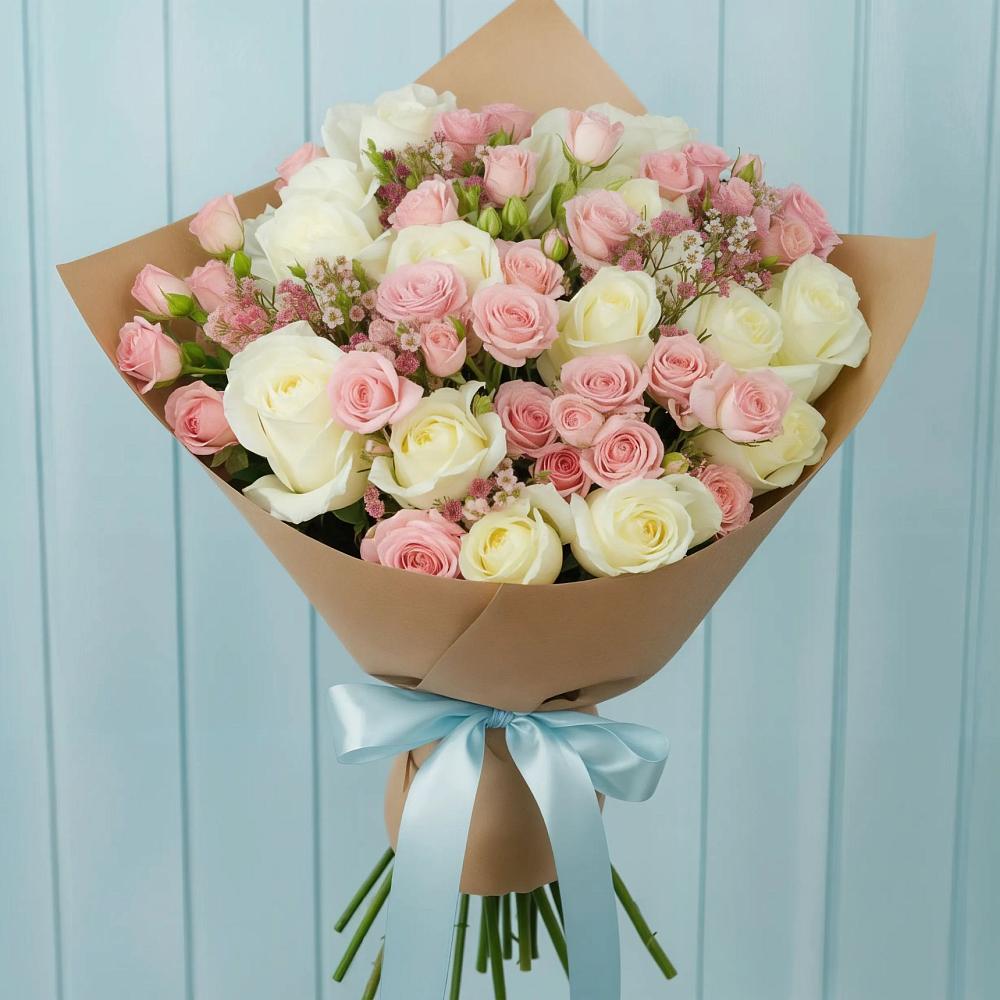 Букет цветов из: Розы в Борки Новгородская область