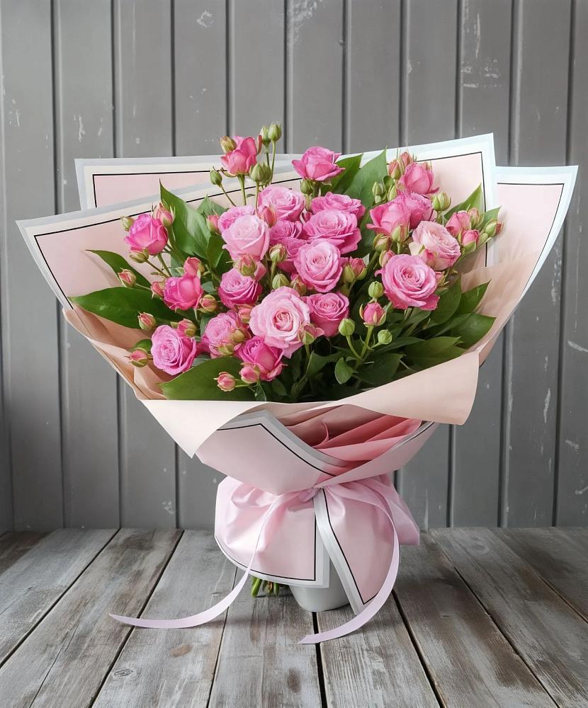 Букет Розовый кустик в Борки Новгородская область