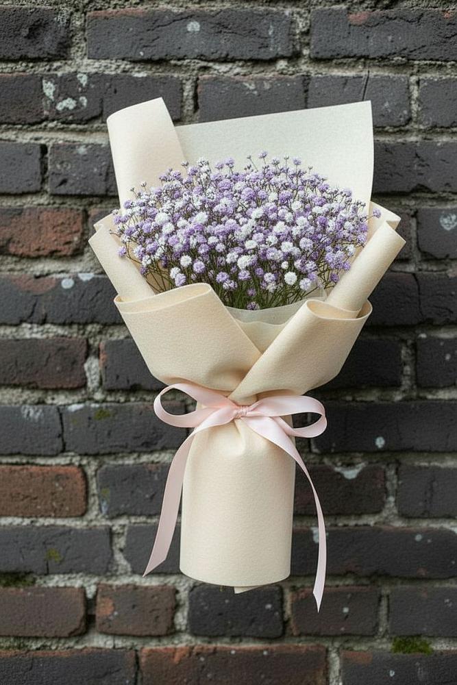 Букет цветов из: Гипсофила в Борки Новгородская область