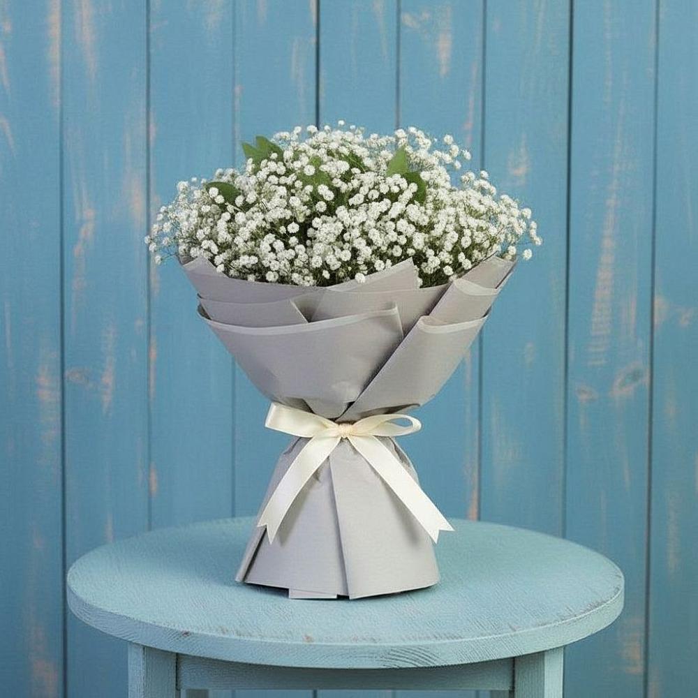 Букет цветов из: Гипсофила в Борки Новгородская область