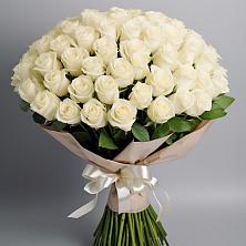 Букет 101 беля роза Белоснежка в Борки Новгородская область