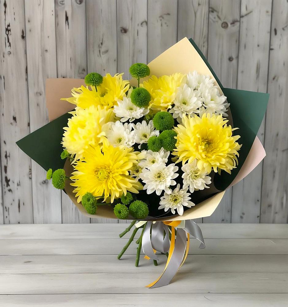 Букет цветов из: Хризантемы в Борки Новгородская область