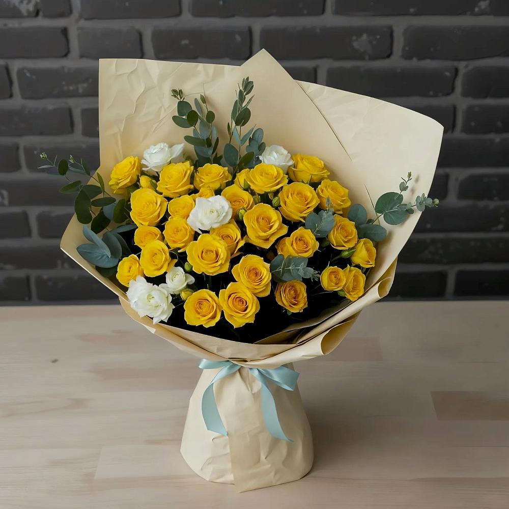 Букет цветов из: Розы в Борки Новгородская область