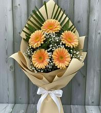 Букет цветов из:  Герберы в Борки Новгородская область