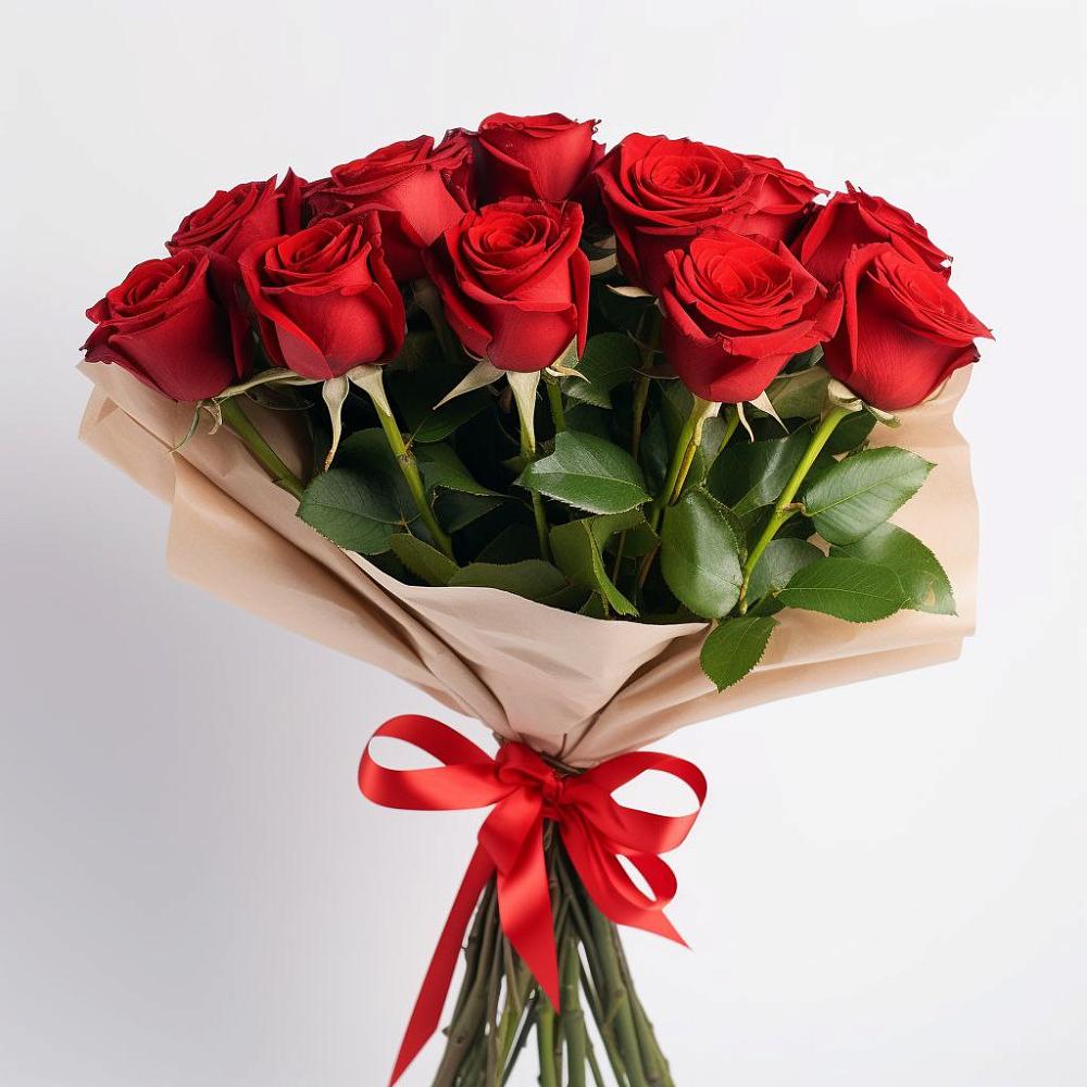 Букет 11 Красных роз Эдлесс Лав в Борки Новгородская область